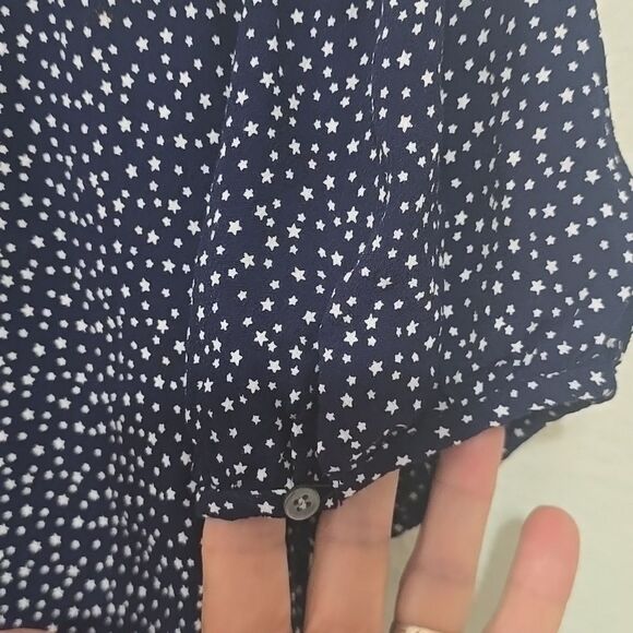 J. Crew | Short Sleeve Button-Up Peplum Top EUC M - Picture 6 of 10